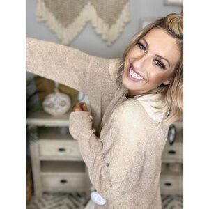 Cozy Oatmeal Pull Over Sweater